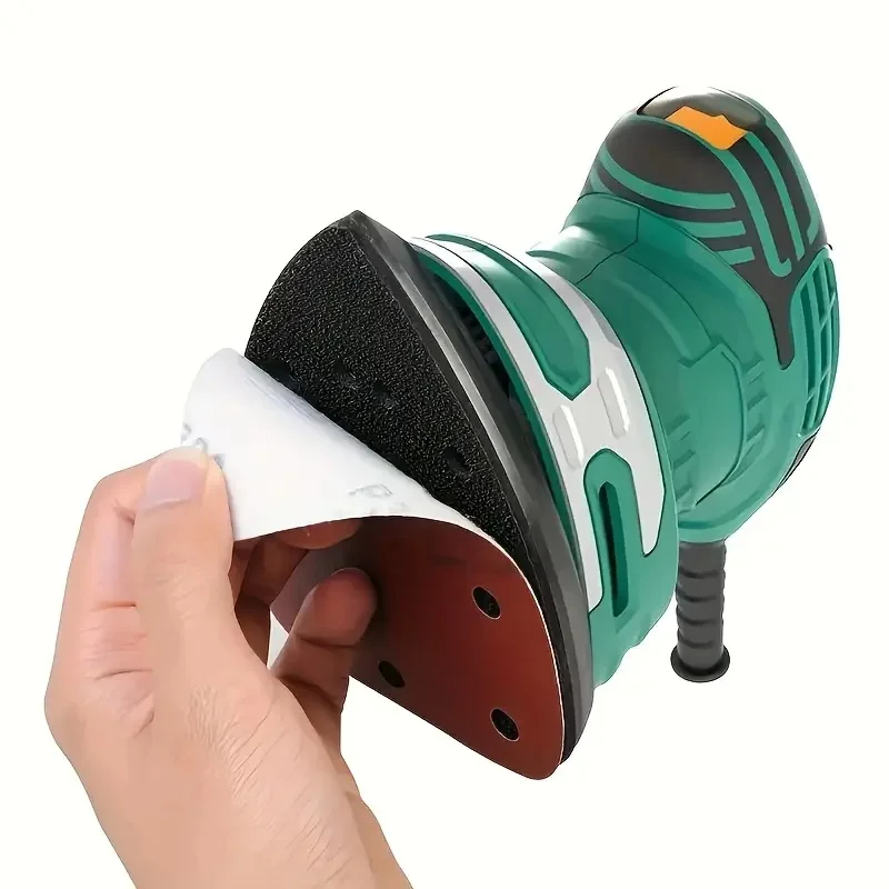 10 Uds papel de lija Triangular 11 agujeros 60 80 120 240 grano para trabajo de detalle de lijadora de ratón