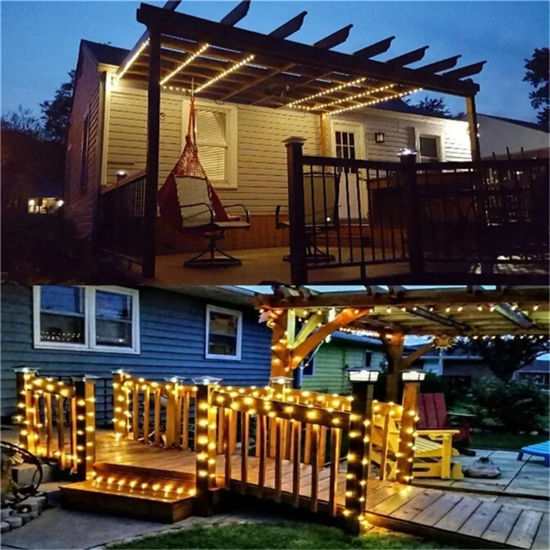 DIY 태양광 LED 조명 야외 장식용 LED 램프 태양광 정원등 방수 요정 가랜드 스트링 크리스마스 조명 장식