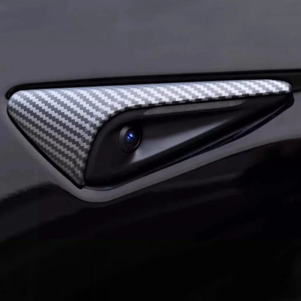 Osłona kierunkowskazu do Tesla Model 3 Y 2024 2025 Akcesoria Boczna osłona płyty ABS Matowy wzór z włókna węglowego