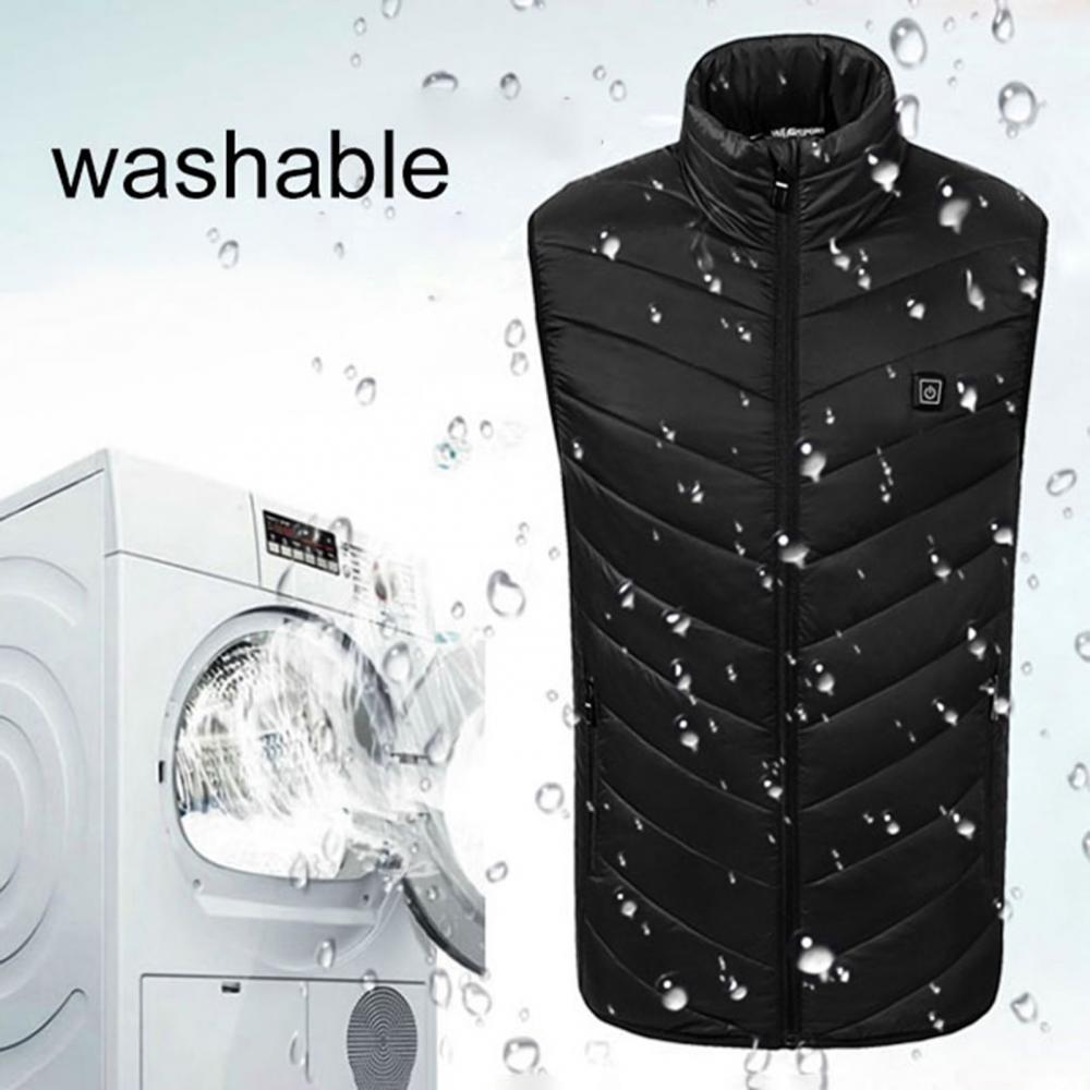 Chaleco térmico de invierno para hombre, chaleco de temperatura constante seguro con USB, chaleco calefactor infrarrojo para exteriores, chaleco de fibra de carbono
