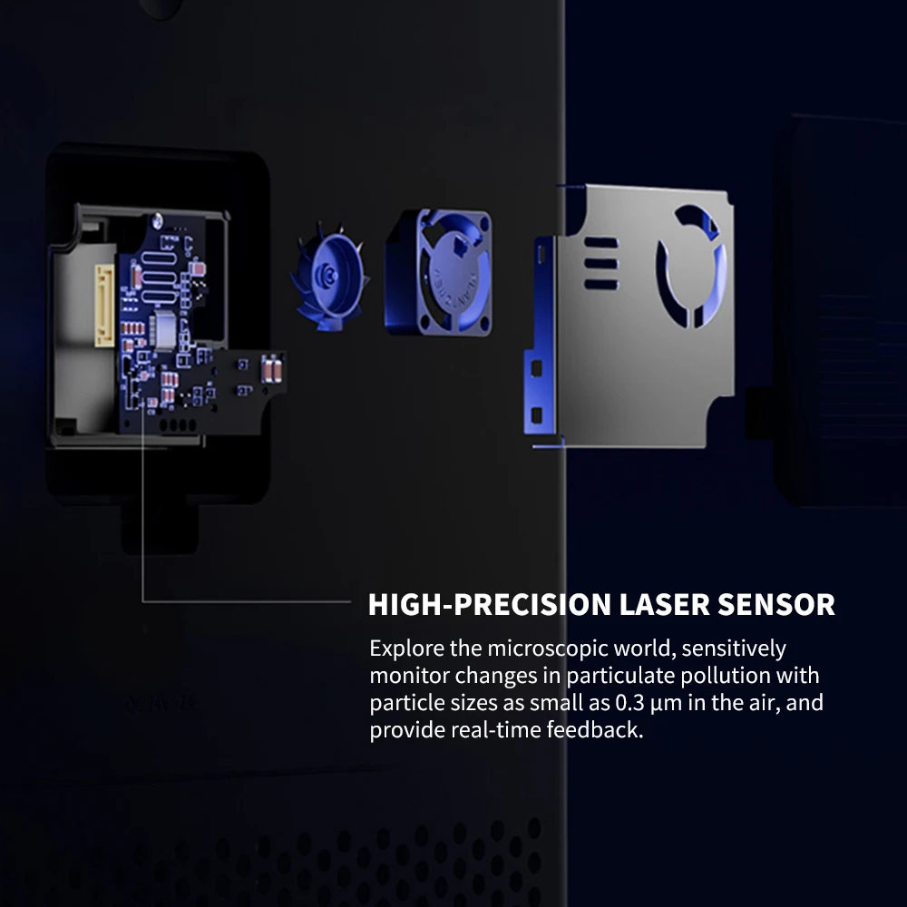 XIAOMI-MIJIAスマート空気清浄機、家庭用空気イオナイザー、低ノイズ、4 lite、LEDディスプレイ、4倍浄化、ホルムアルデヒド除去、35.db (a)