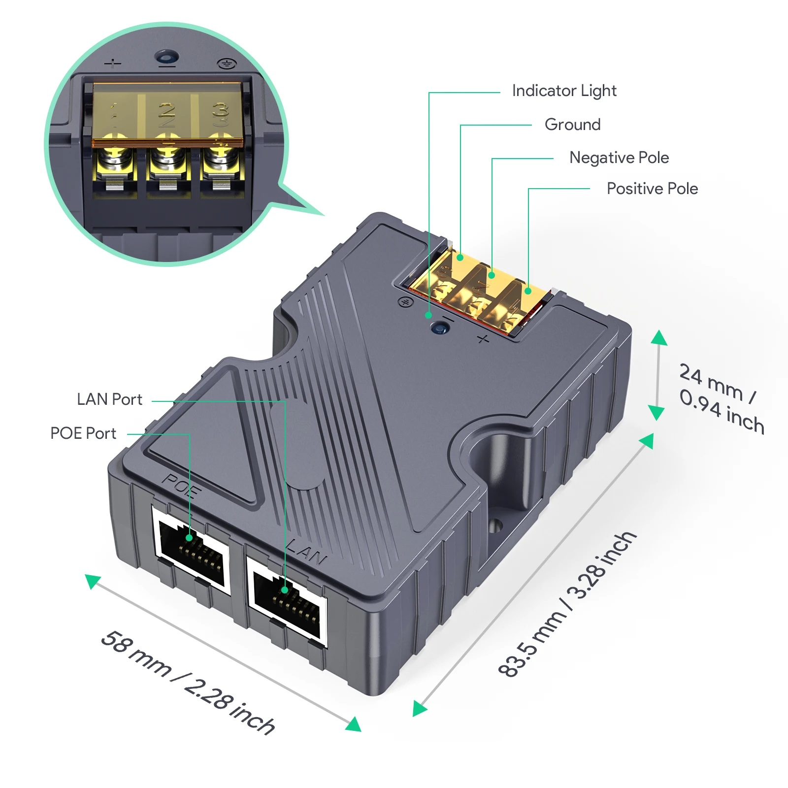 EDUP 150 W Starlink GigE PoE-Injektor DC-Aufwärtswandler 12 V auf 48 V für StarLink Dish V2 Internet-Kit zu Router PC Outdoor RV