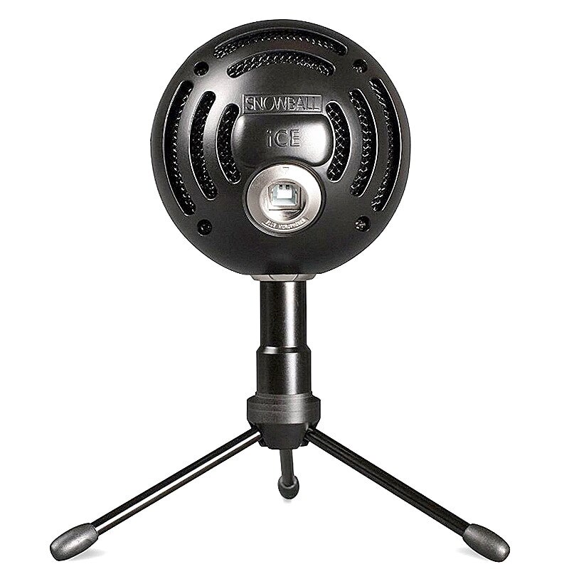 100% Asli Biru Bola Salju Es Kondensor Mikrofon Warna Hitam Cardioid Komputer, Suara Jernih, Kualitas Profesional,