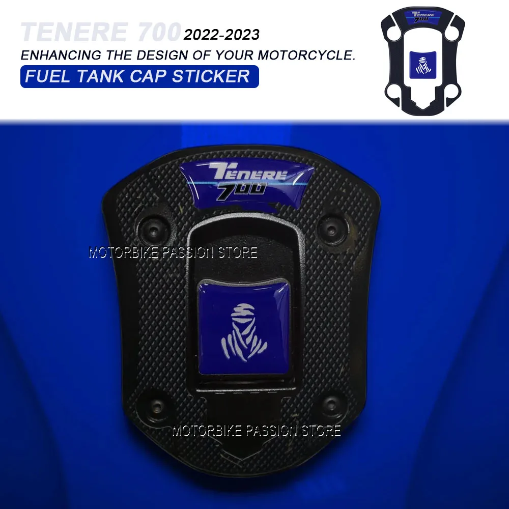 Tenere 700 Waterproof Protective Sticker Motorcycle Tank Cap Sticker 3D Motorcycle Sticker For Yamaha Tenere 700 2023