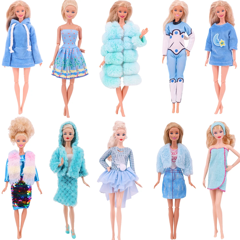 Ropa azul para muñecas, abrigo de moda, pantalones, vestido, ropa de sirena, muñeca Bjd adecuada de 30Cm y muñecas de 11,5 pulgadas, regalo, accesorios para muñecas de niña