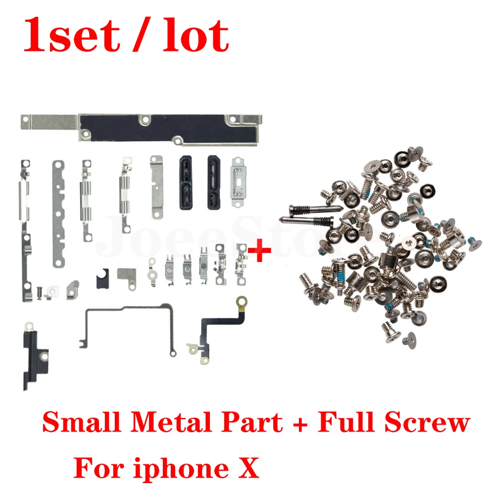 Full Set Small Metal Inner Holder Accessories For iPhone X XS XR 11 Pro Max 6 6S 7 8 Plus Bracket Shield Plate With Full Screws