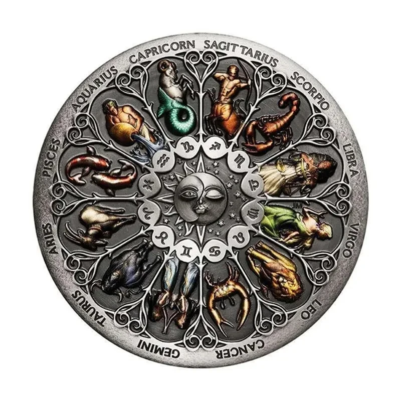 Monete della costellazione 1/2PCCS Dodici costellazioni Monete commemorative Monete del guardiano della dea fortunata