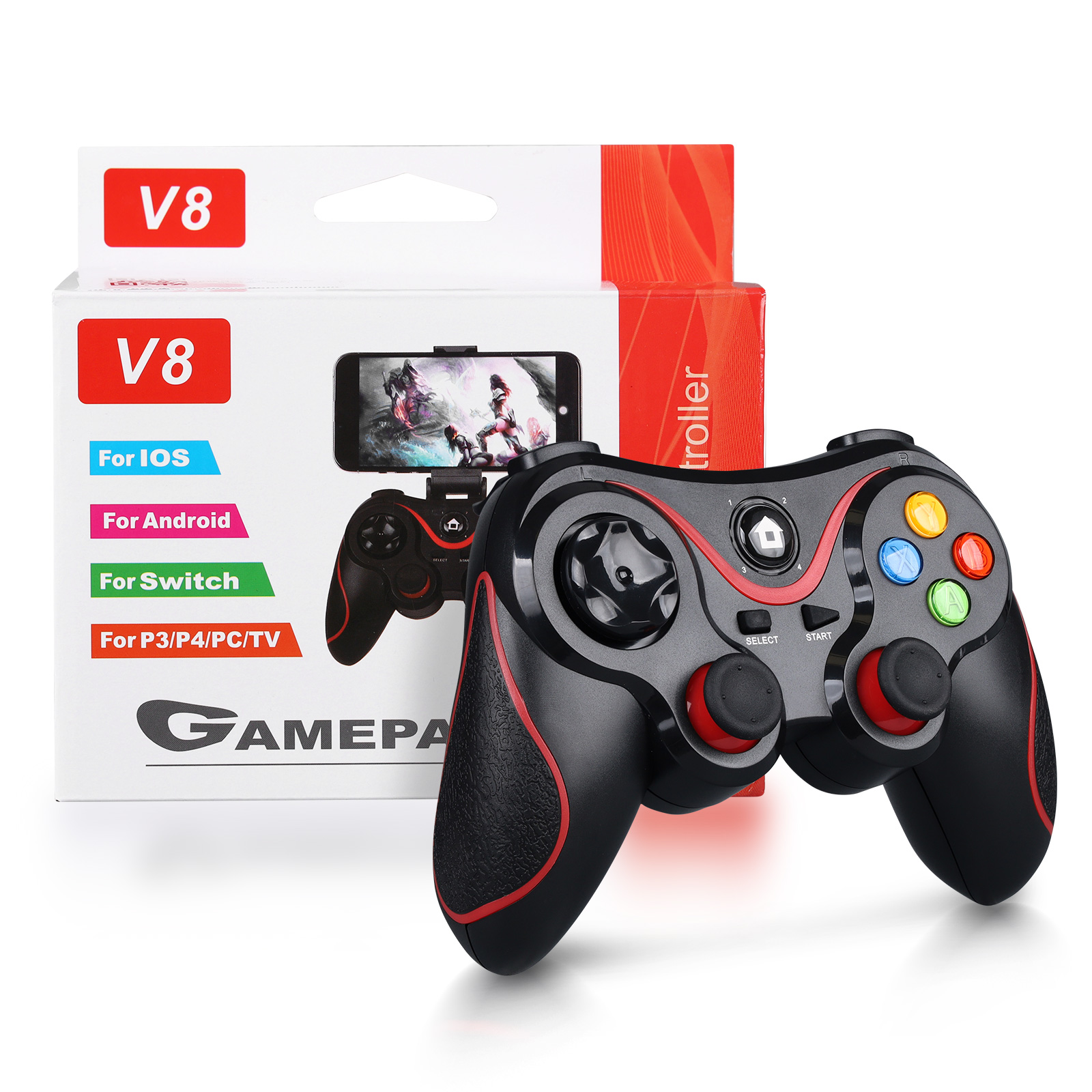 Controlador de jogo sem fio compatível com bluetooth para android gamepad controle pc joystick para ps3/ps4/switch console acessórios