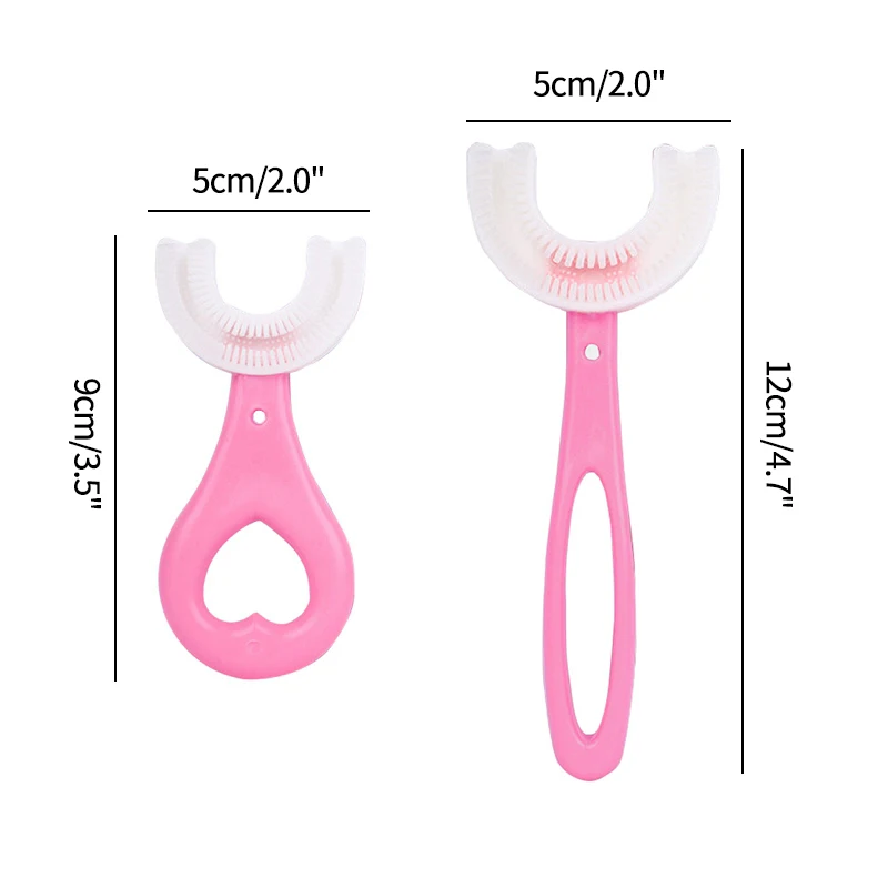 Cepillo de dientes para bebé, cepillo de dientes en forma de U de 360 grados para niños, cuidado bucal, cepillo de silicona suave para bebé, limpieza de mordedores