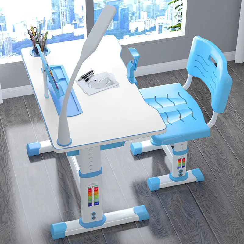 Conjunto de combinação de mesa de estudo e cadeira para crianças, mesa de escrita para meninos e meninas, mesa de mesa para estudantes da escola primária