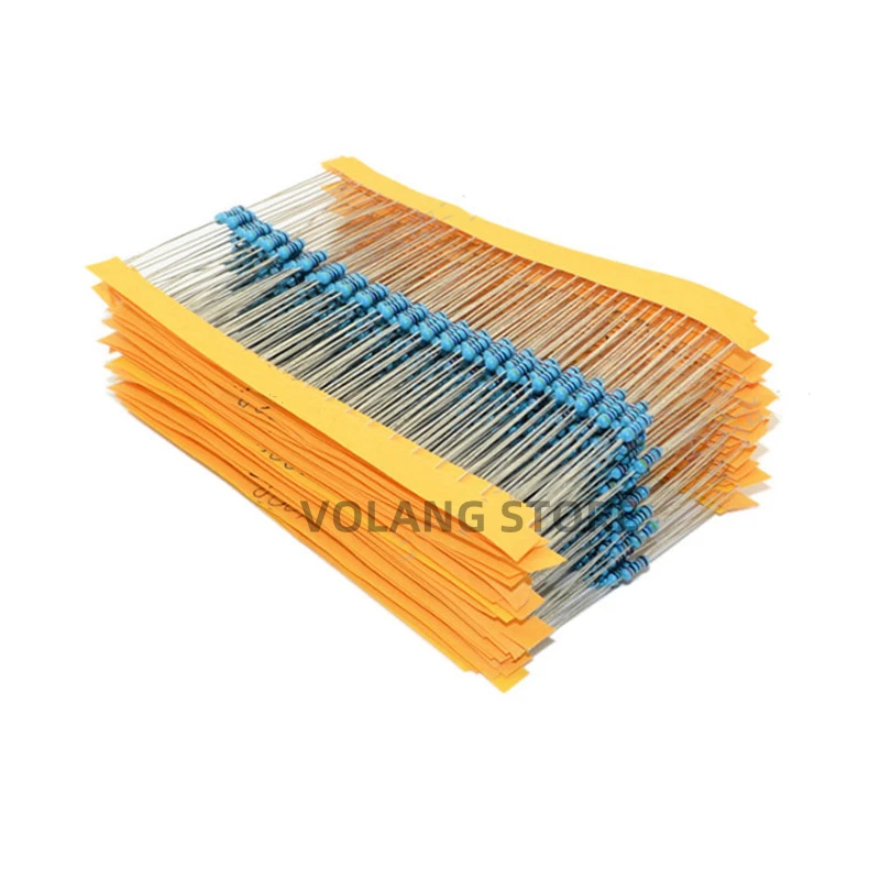 100 Uds 1/4W 0R-22M 1% resistencia de película metálica 0,25 W 0R 2,2 10 100 120 150 220 270 330 470 1K 2,2K 4,7K 10K 180K 470K 1M 15M 20M Ohms