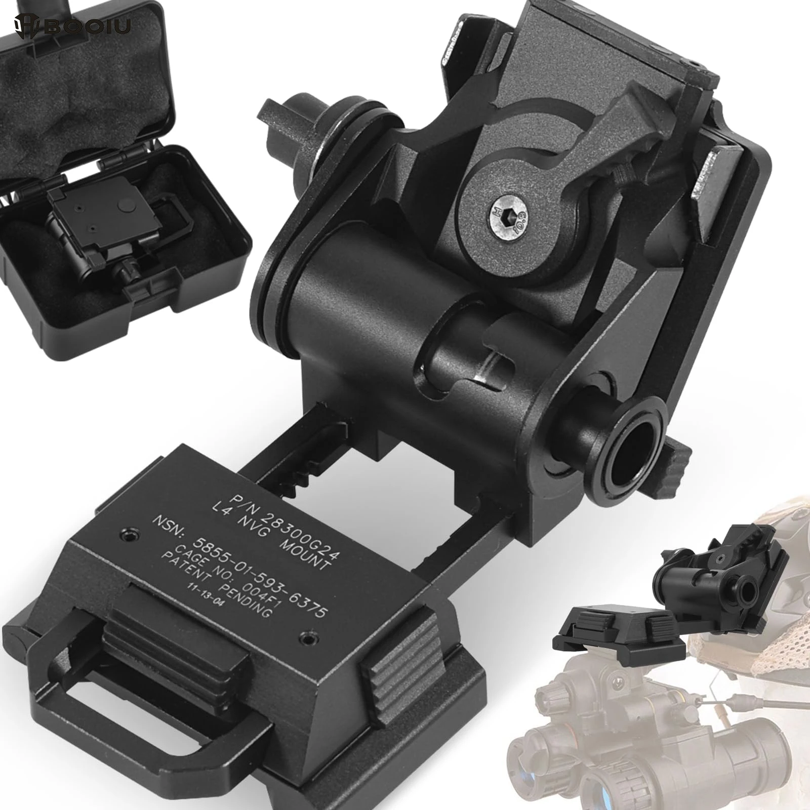 BOOIU металлический L4G24 NVG держатель для крепления на шлем ночного видения стент очки крепление для спорта на открытом воздухе тактический кронштейн для шлема для PVS15/18