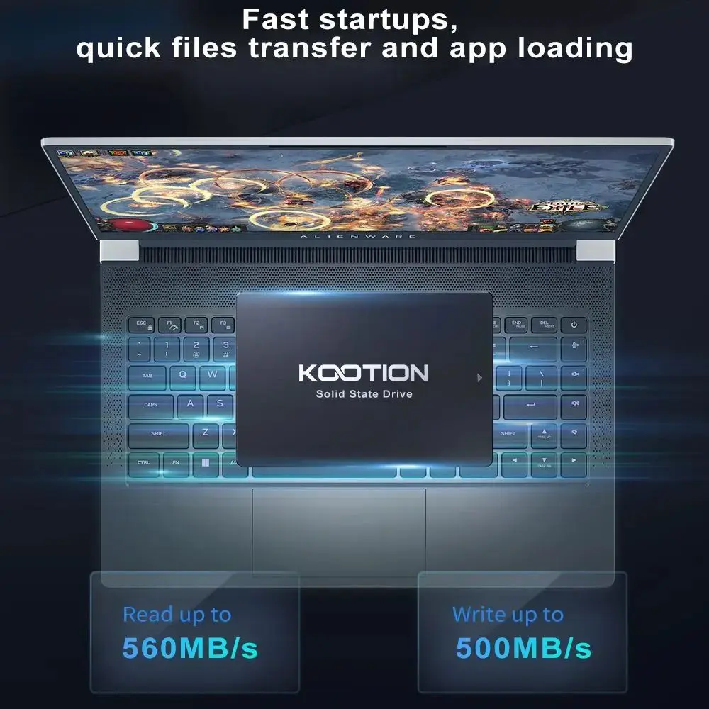 KOOTION disque dur à semi-conducteurs de 2.5 pouces 1 to 960 go 512 go 480 go 256 go 240 go 128 go 120 go disques durs internes
