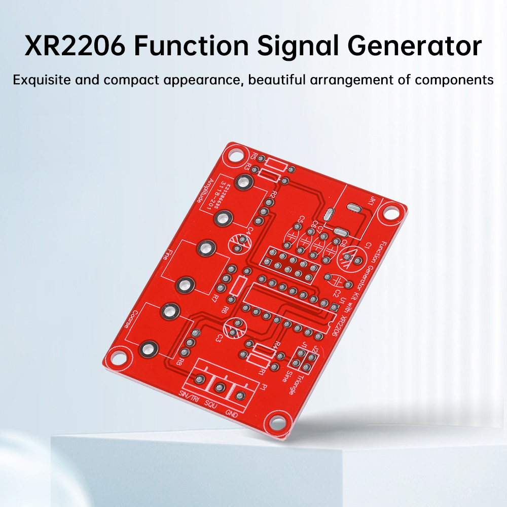 Generador de señal con función XR2206, 1Hz-1MHz, salida sinusoidal/triangular/cuadrada, Kit de bricolaje de amplitud de frecuencia ajustable