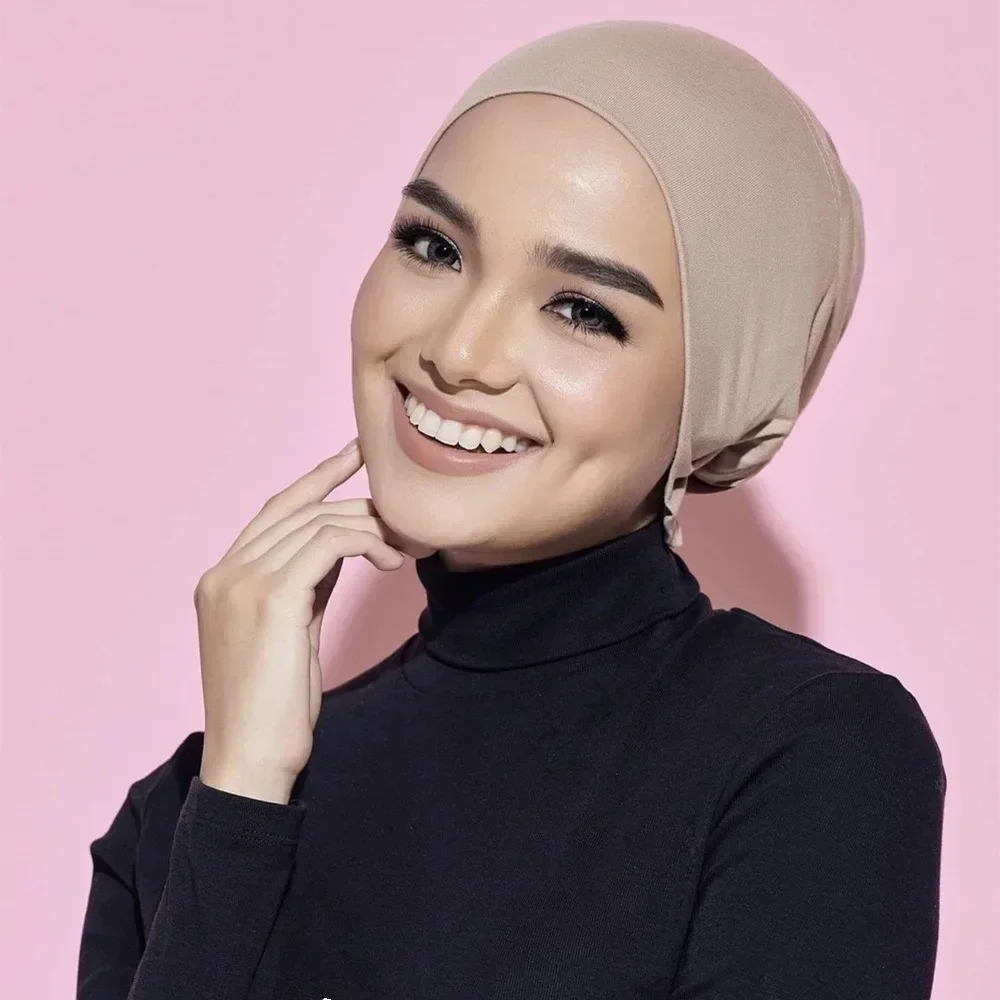 Jersey macio modal muçulmano turbante chapéu interno hijab bonés islâmico underscarf gorro índia chapéu feminino headwrap turbante mujer