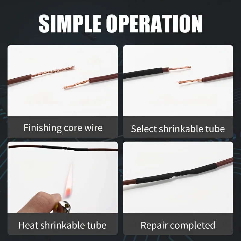 560/580/800 PCS Tubi termorestringenti 2:1, Set di tubi assortimento di avvolgicacce in filo metallico Kit tubi termorestringenti per isolamento elettrico (6 colori)