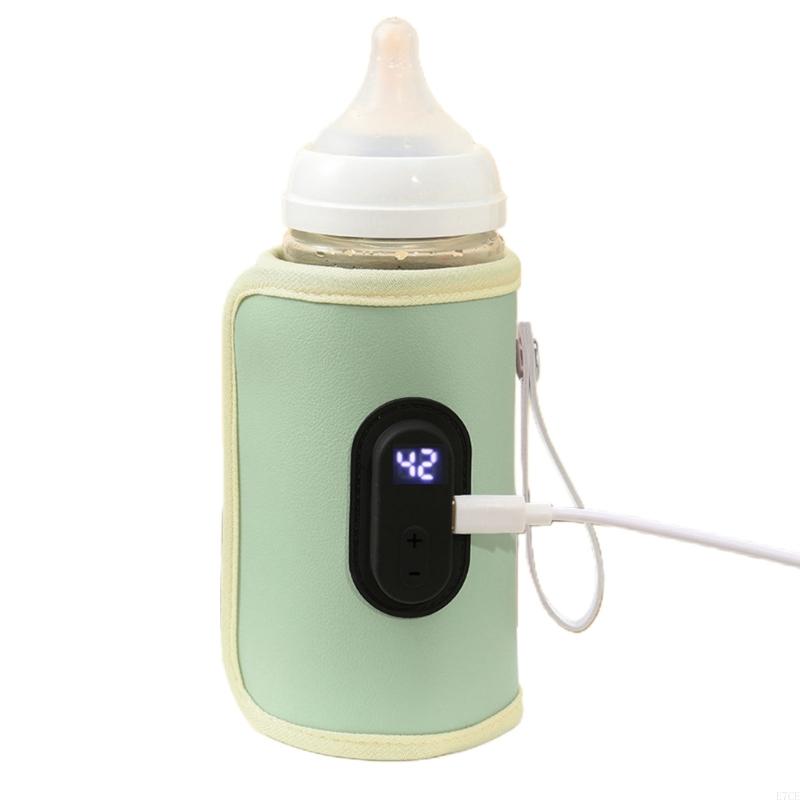 E7CE Baby Nursing Bottle Sleeve with Digital Display, Portable Milk Bottle Warmer Multifunction Constant Temperature Cover