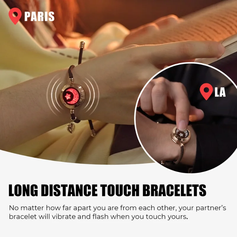 Totwoo Touch Prominder Pulseiras inteligentes para melhores amigos Bluetooth presente inteligente para aniversário ou formatura