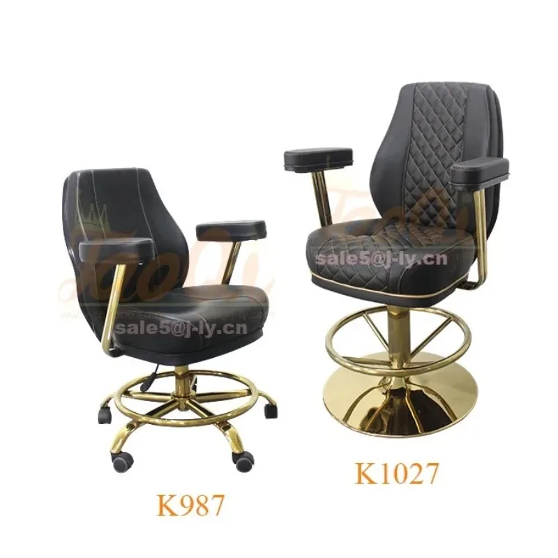 K1027 Germany style casino chair golden poker chair bar stool with armrest gaming Swivel slot bar chairs  bar stools