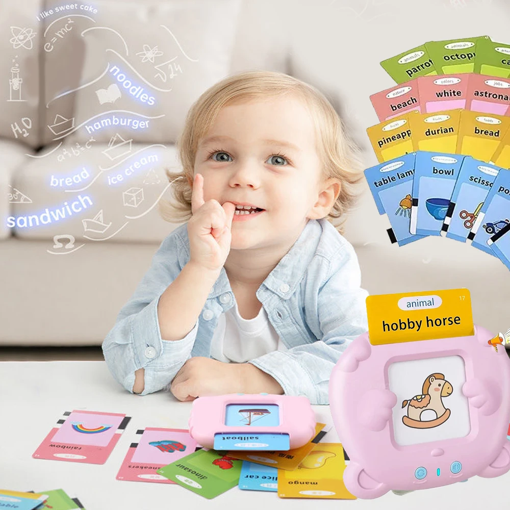 말하기 플래시 카드 유아 학습 기계 조기 교육 언어 전자 오디오 북 아이 Flashcards 몬테소리 장난감