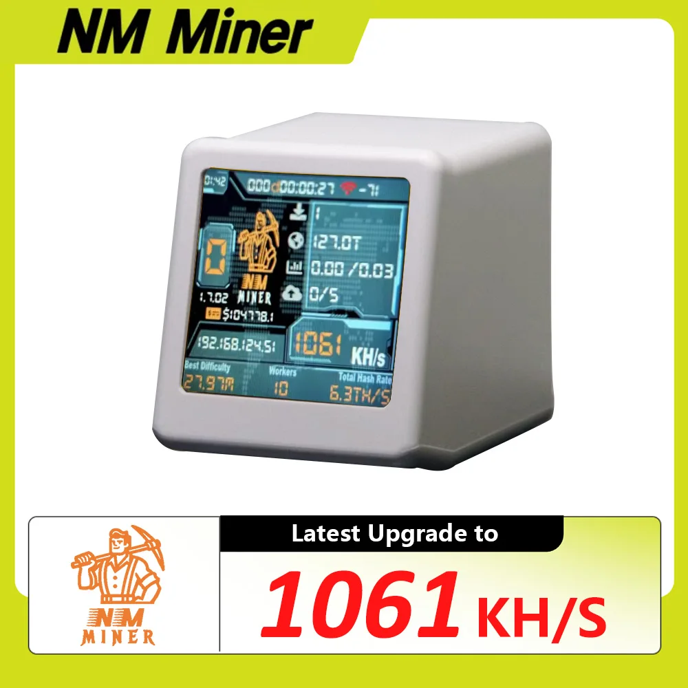 Nm tv nmminer officail smart tv 1060kh/s melhor nerdminer v2 esp32 btc solo lottery mineiro & presente inteligente casa silencioso desktop cloc