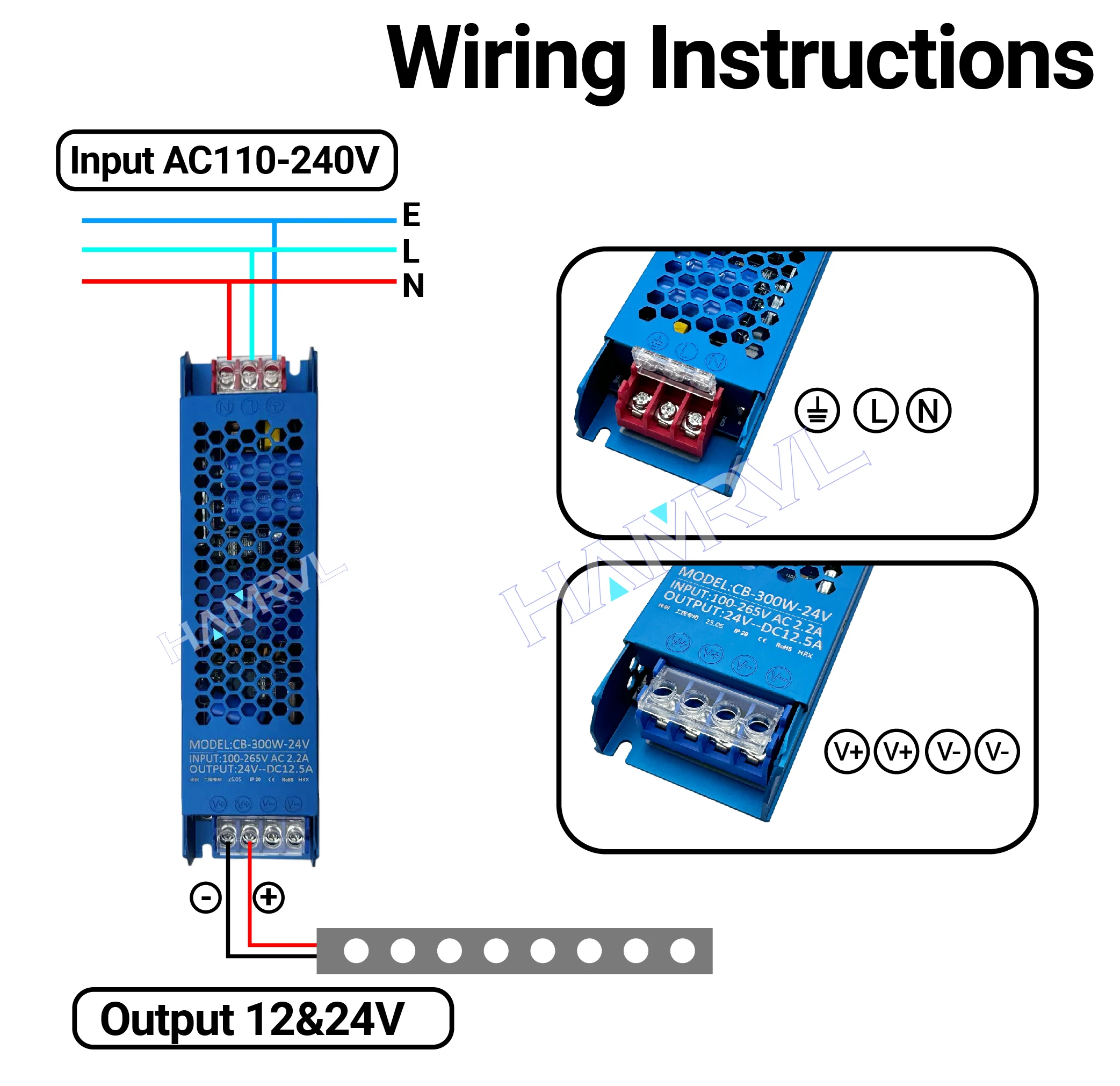 Ultradünne Beleuchtungstransformatoren für LED-Streifen, Konstantstromversorgungstreiber 110 V, 220 V auf DC 12 V/24 V, 45 W, 60 W, 100 W, 150 W, 200 W, 300 W