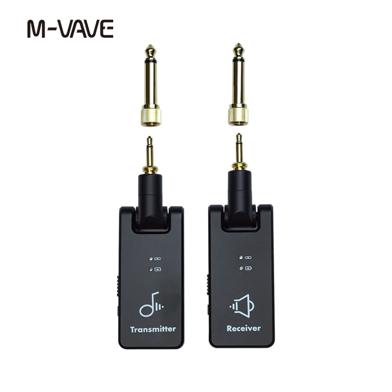 M-vave 2,4 G kabelloses Gitarrensystem WP-8 Gitarrensender Empfänger 2-in-1-Stecker 4 Kanäle kabellose Gitarre mit wiederaufladbarer Box