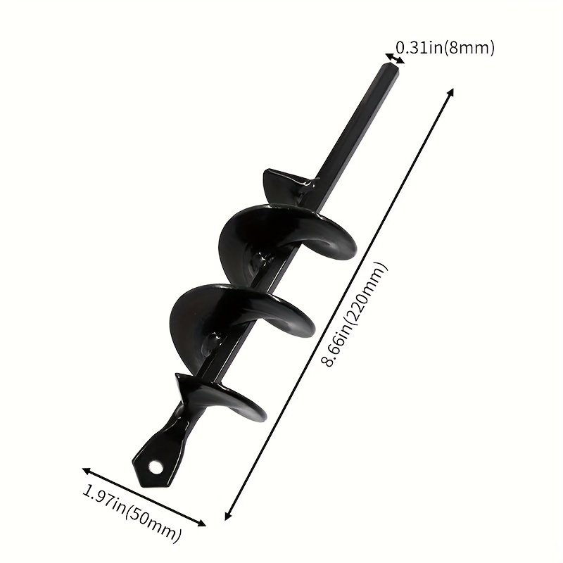 LUSQI-Perceuse hélicoïdale pour vecdes légumes, foret de fleurs, tournevis pour jardin, plantation de sol, 1 pièce