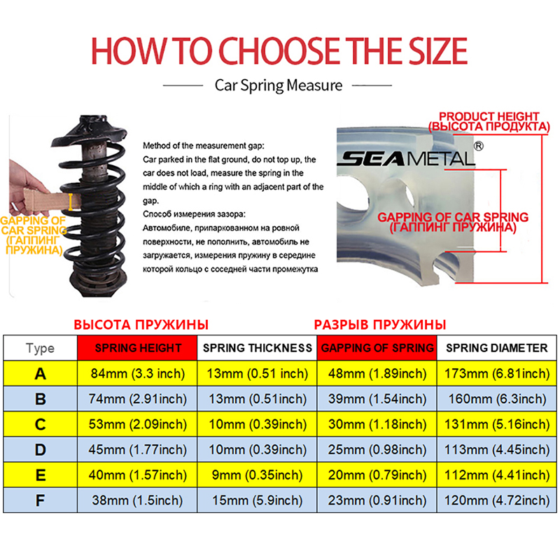 SEAMETAL 2Pcs Car Shock Absorber Auto Spring Bumper Coil Urethane Car Buffers Rubber Buffer For Cars Spring Buffering Cushion