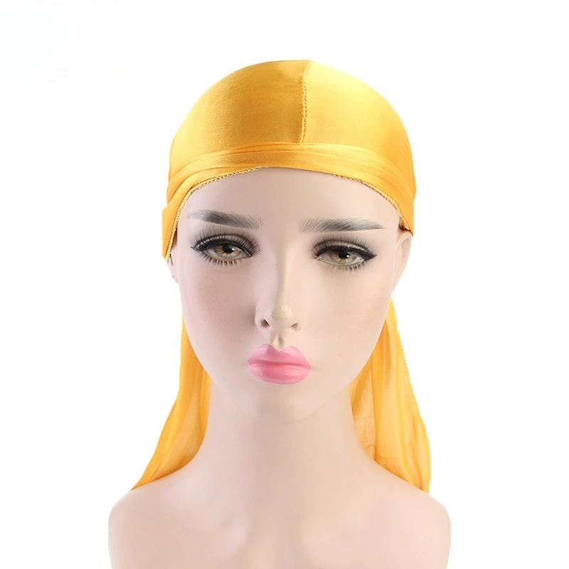Chapéu de lenço de cauda longa de imitação de seda masculina e feminina chapéu de pirata