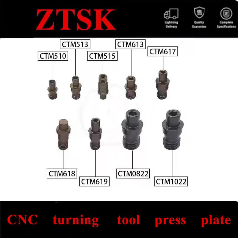 10 Uds herramienta de torneado Pin de bloqueo CTM510 CTM513 CTM515 CTM613 CTM617 CTM618 CTM619 CTM822 CTM1022 pines de torno CNC eje de tornillo