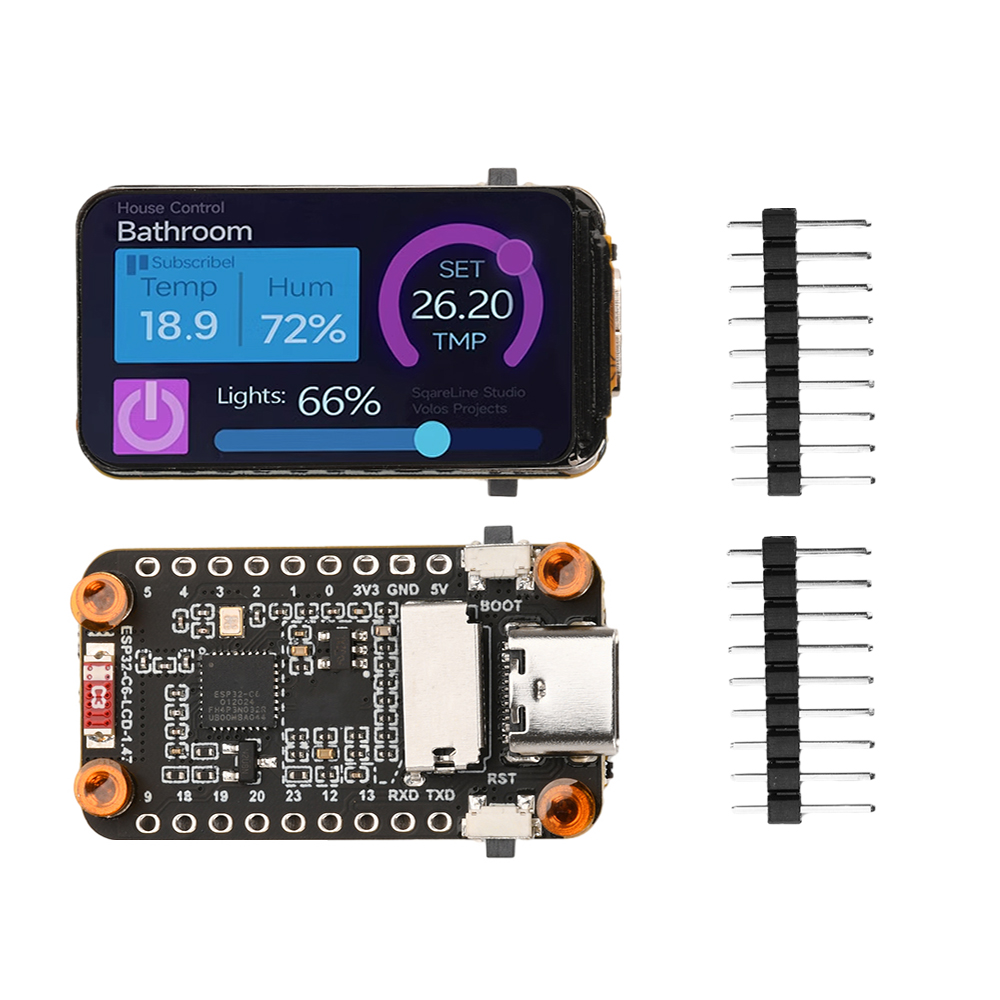 ESP32-C6 Modulo scheda di sviluppo schermo LCD da 1,47 pollici Wifi 6 Bluetooth 5 Led a colori RGB integrato tipo C ESP32 kit fai da te