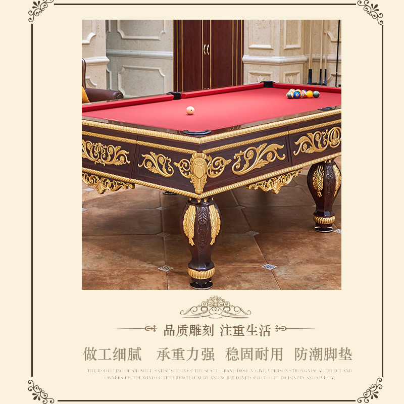 2025Factory Price Good Quality Customized Pool Table Solid Wood And Slate Billiard Table For Billiard Hall
