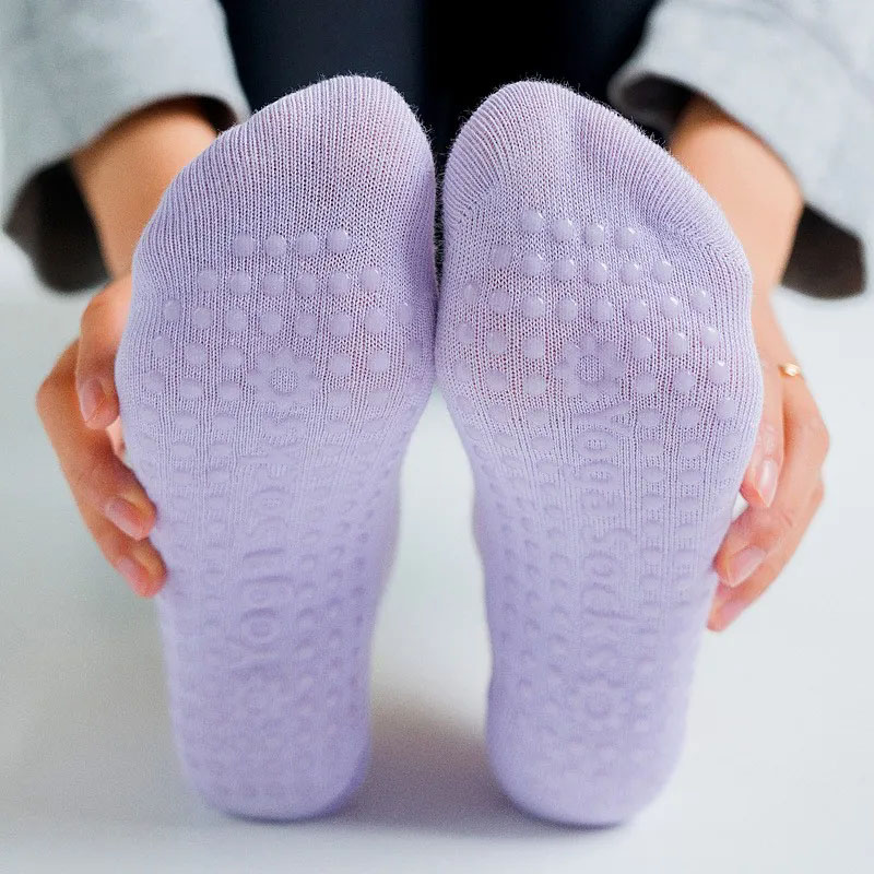 Multi Colored Plus Size Women's Yoga Socks Silicone Anti Slip Pilates Handle Socks Ballet Dance Fitness Socks