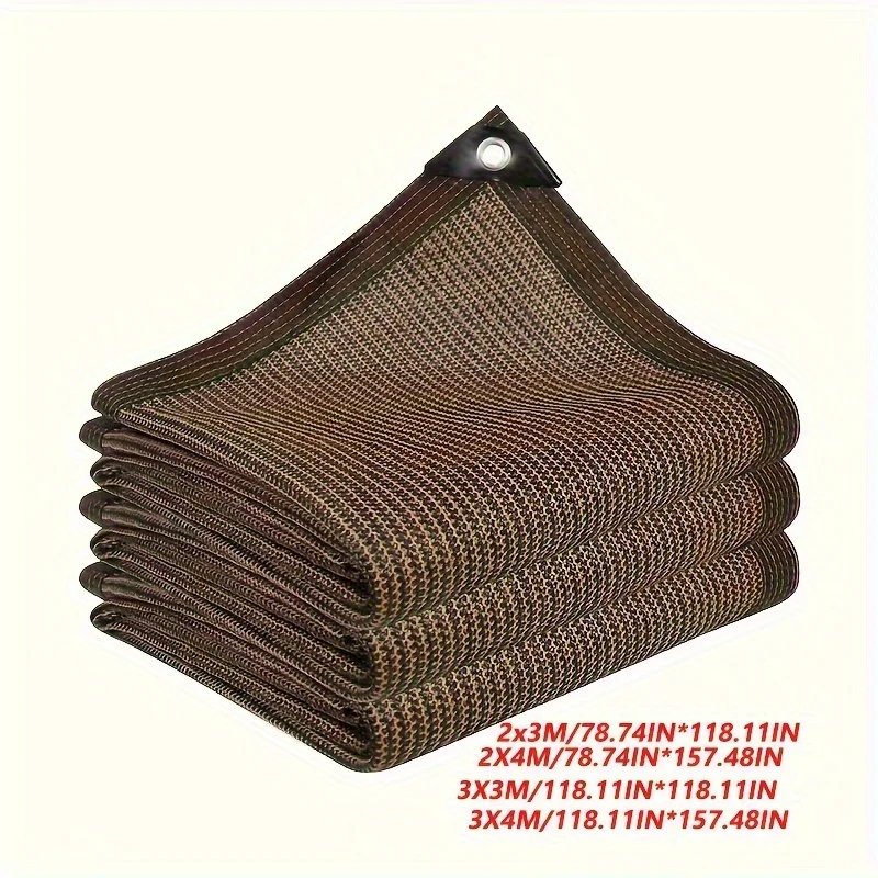 Durevole baldacchino di protezione UV marrone - Rete parasole per esterni - Dimensioni multiple disponibili per viaggi, picnic e piscine