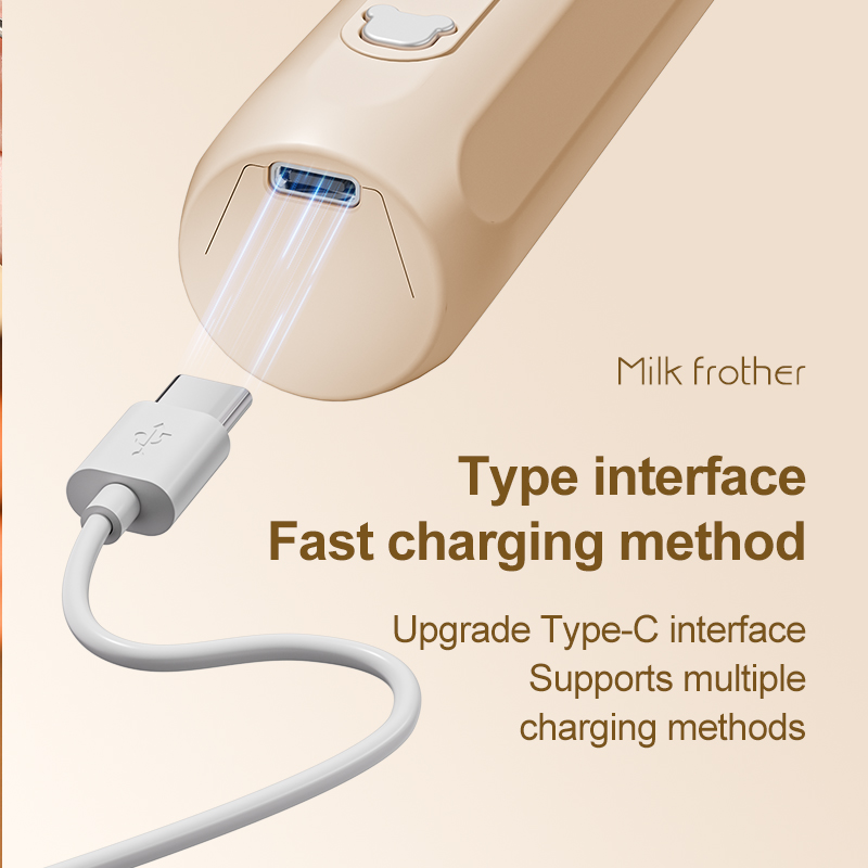 MINI Coffee Frother USB Rechargeable 3 Speeds Foam Maker Coffee Milk Mixer Electric Handle Blender Egg Beater Hot Cooking Tools