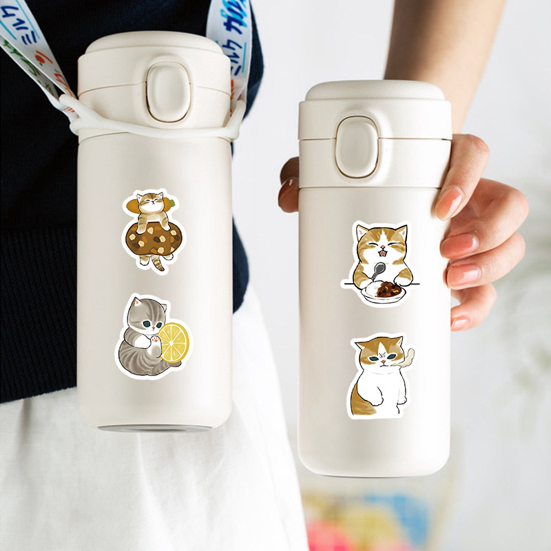 100 個冬猫ライフステッカー美的 PVC 日本の装飾子供の文具スクラップブッキング学用品