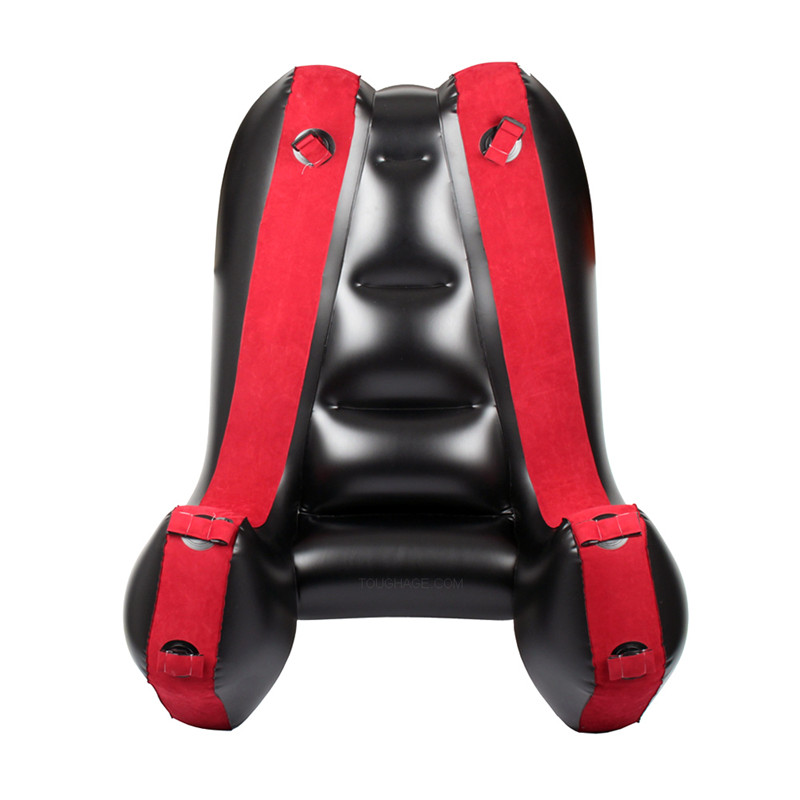 Divano gonfiabile con cuscino per bondage a gamba aperta BDSM con kit di polsini Mobili per coppia Sedia di supporto per posizione più profonda Notte esotica