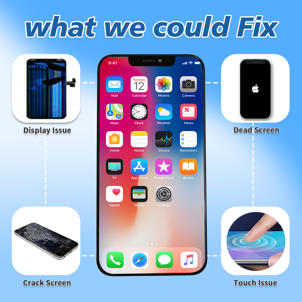 OLED-iPhone用GXディスプレイ,交換用LCDディスプレイ,True Tone, OEM, X, XS, XR, 11