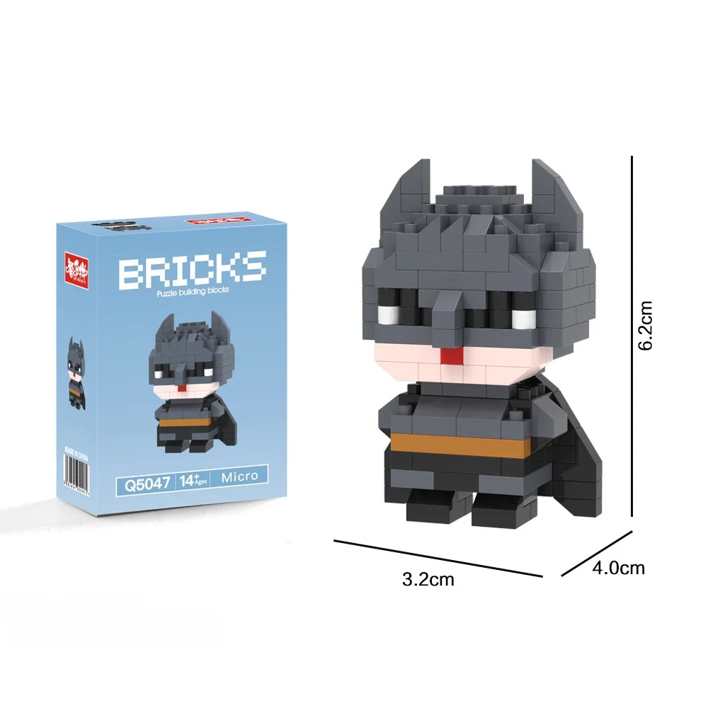 New Avengers Q cartoon micro particle puzzle building blocks children's jigsaw puzzle small box toy student doll model gift