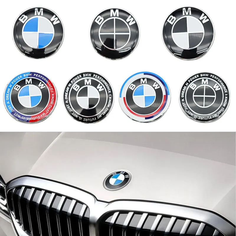 2szt ABS 74mm 82mm Emblemat na przednią maskę samochodu Logo Tylna plakietka bagażnika Do BMW M E46 F10 F30 E39 E36 F20 G20 G30 X1 X2 X3 X4 X5