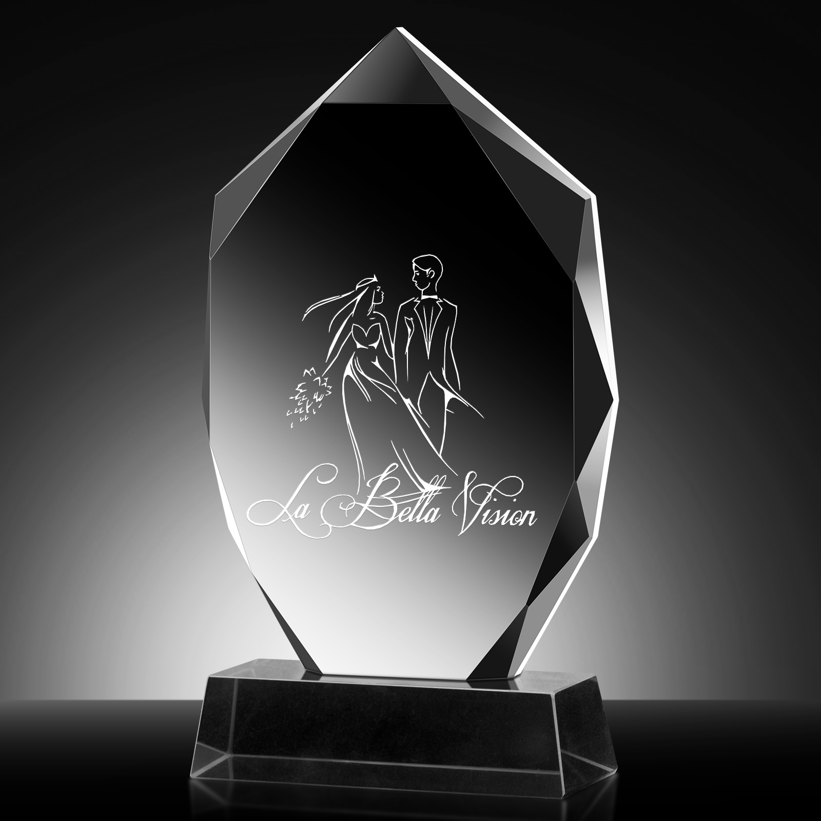 3D 内部彫刻無料カスタマイズされた結婚式ビジネス写真卒業シーズンクリスタルガラスギフトトロフィー記念碑