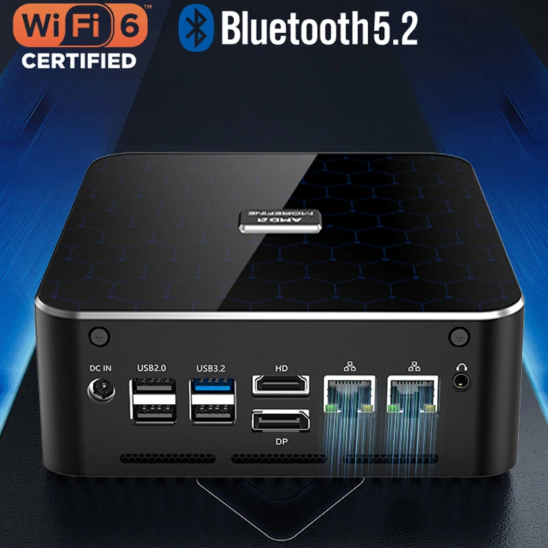 AMD Rzyen 9 8945HS Gaming Mini PC  Ryzen 7 8845HS 2xDDR5 2xPCIe4.0 Max 4TB 2*2.5G LAN  Windows11 Computer NUC WiFi6 BT5.2 HD DP