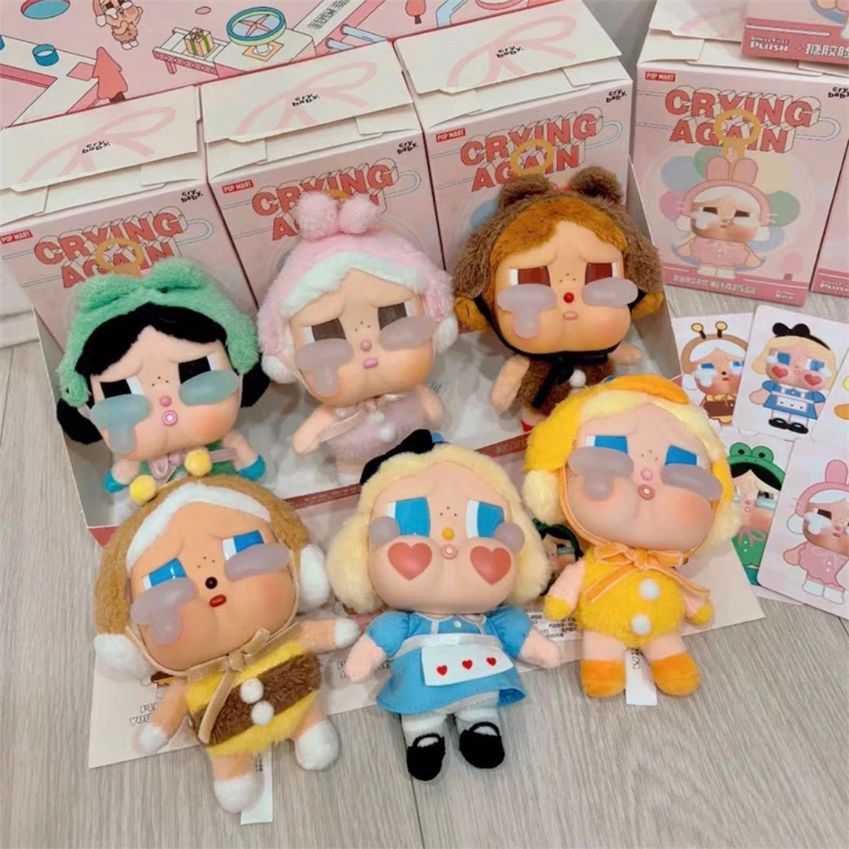 New Genuine Crybaby Crying Again Series Blind Box Figures Vinyl Face Doll Crybaby Pendant Keychain Mystery Box Toy Gift