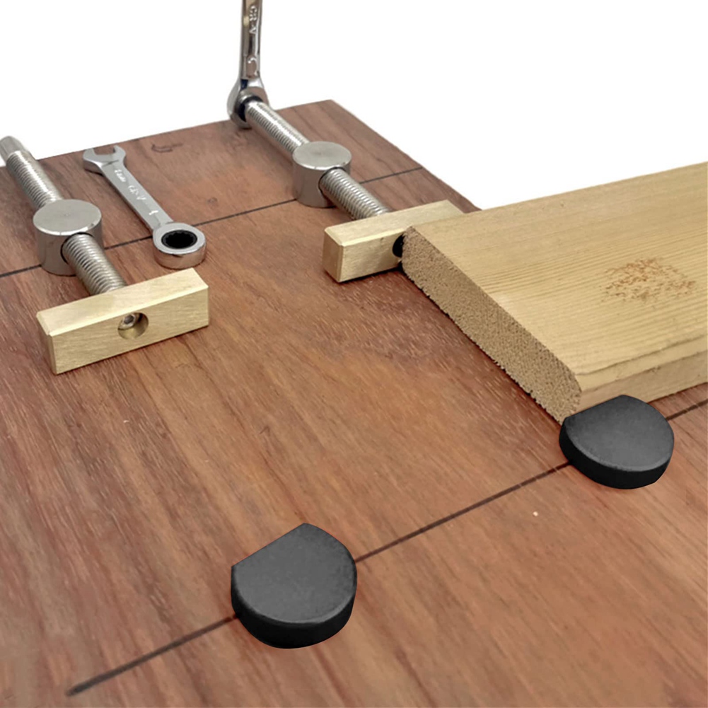 4Pcs Aluminum Alloy Bench Dog Clamp for T-Track Woodworking Workbench Positioning Planer Plug Fits 20mm Dog Hole (Black)