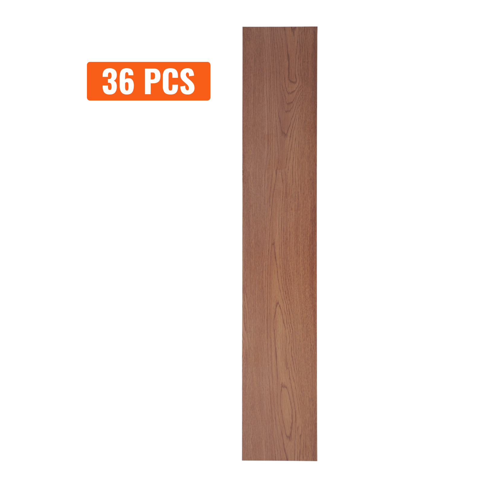 VEVOR Selbstklebende Vinyl-Bodenfliesen 91,4 x 15,2 cm, 36 Stk., 2,5 mm dick, abziehen und aufkleben, tiefbraune Holzmaserung, DIY-Bodenbelag für Küche, Esszimmer, Schlafzimmer und Badezimmer