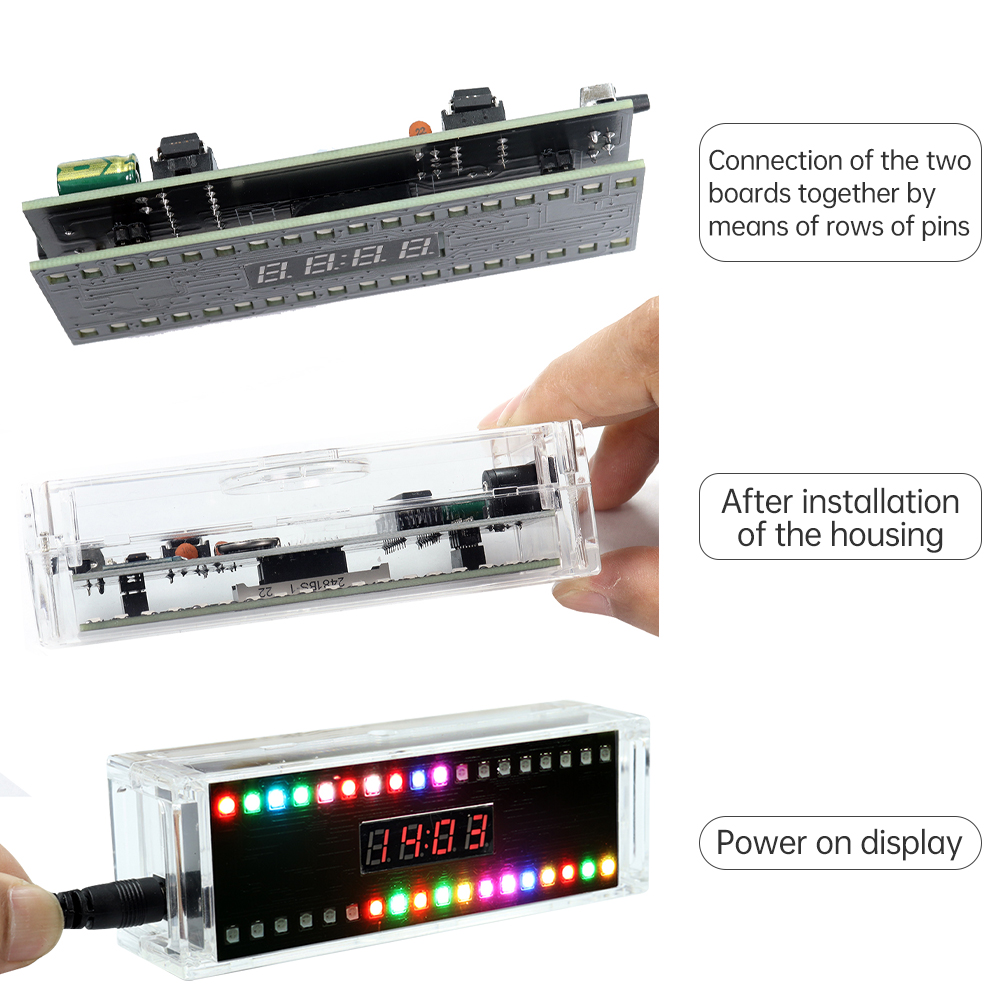 USB 5V Audio Level Indicator Stereo Music Spectrum LED light Amplifier VU Meter for Car player Light Atmosphere Lamps