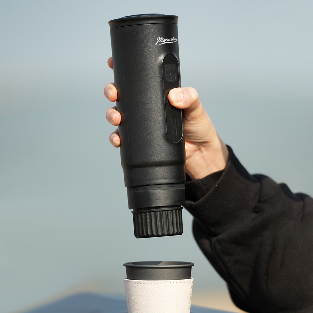 MEIMOKA Cafetera portátil Cafetera espresso para exteriores 20 Bar Presión Calefacción inalámbrica Carga USB