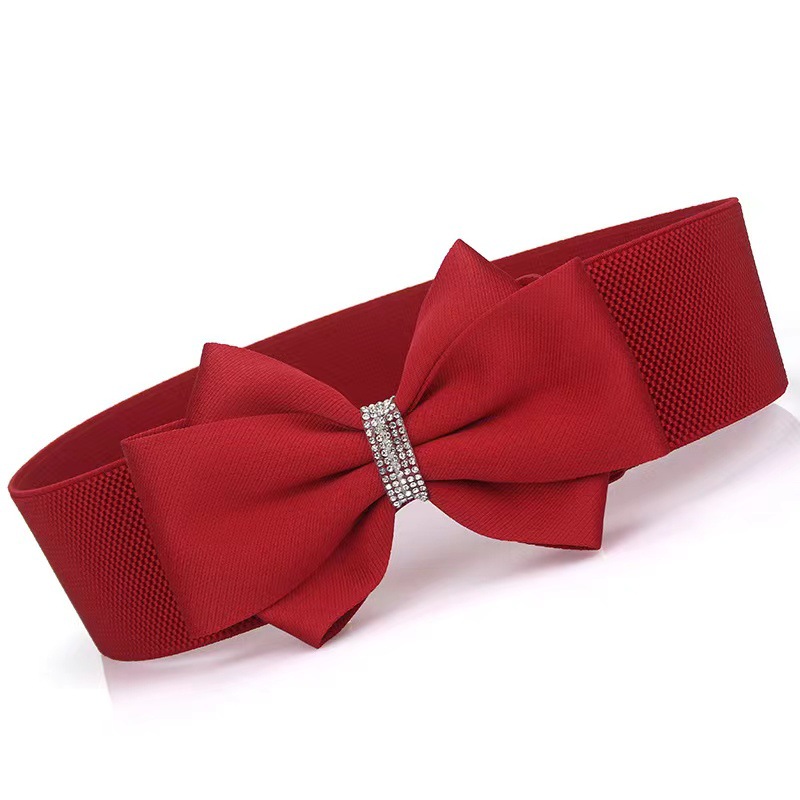 Ceinture à nœud en diamant pour femmes, large bord, nœuds en coton, robe doudoune, manteau, ceinture élastique, accessoires pour vêtements