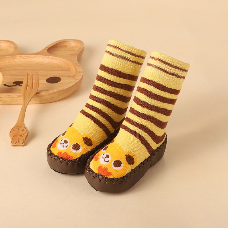Cho Bé Hoạt Hình Dễ Thương Tầng Động Vật Quần Vớ Tất Cao Su Chống Trơn Trượt Cotton Ấm Giày Cho Trẻ Sơ Sinh Bé Gái Bé Trai Trơn Thứ tất